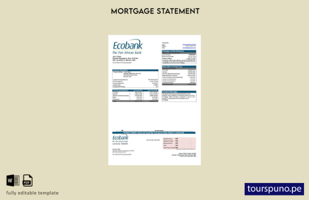 listo para imprimir Mali Ecobank Mali declaración de hipoteca Plantilla Word y P